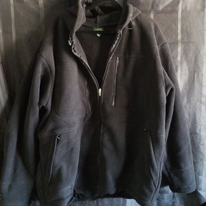 Mens Huntworth Fleece Zipper Jacket with Hood
